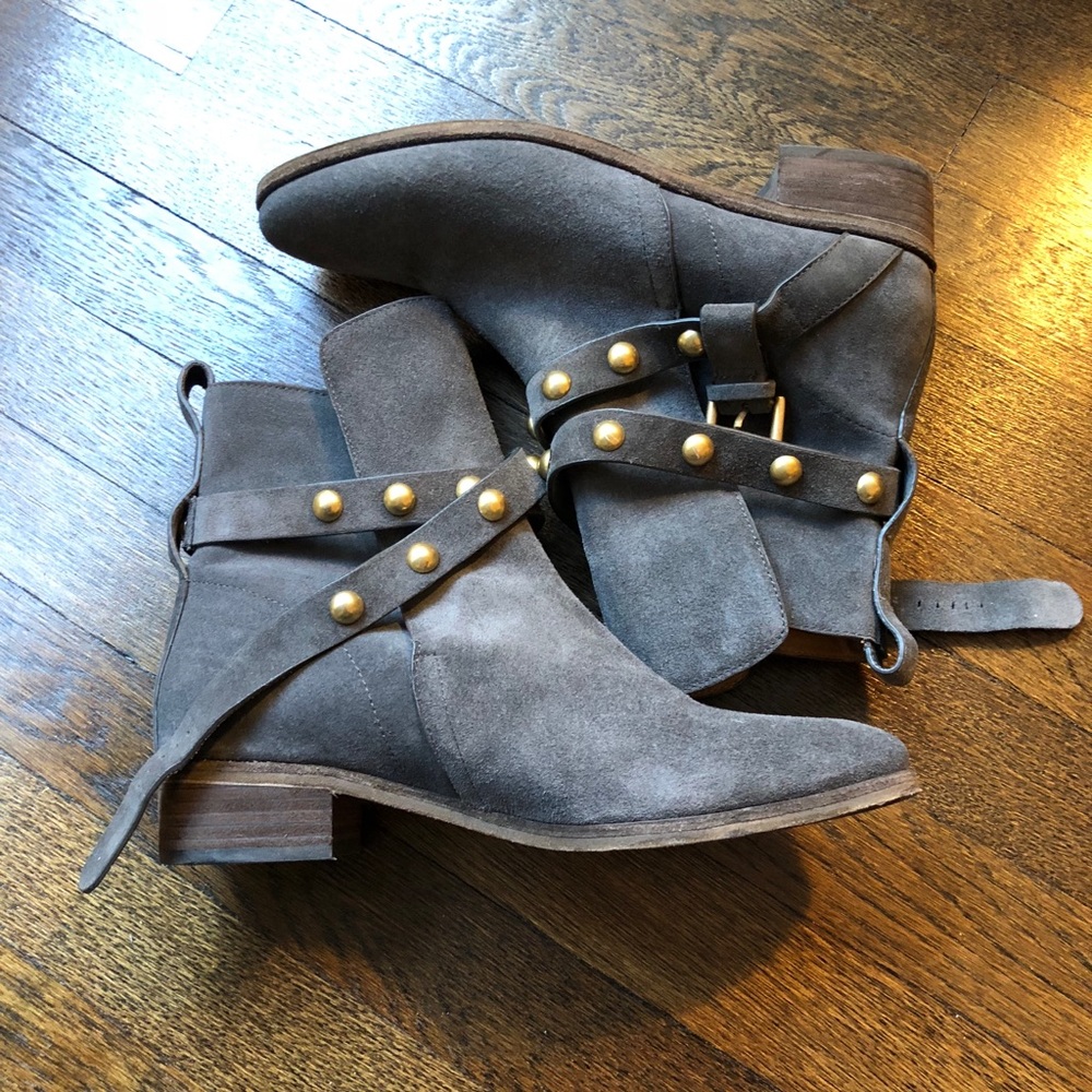 See by Chloe gray suede boots